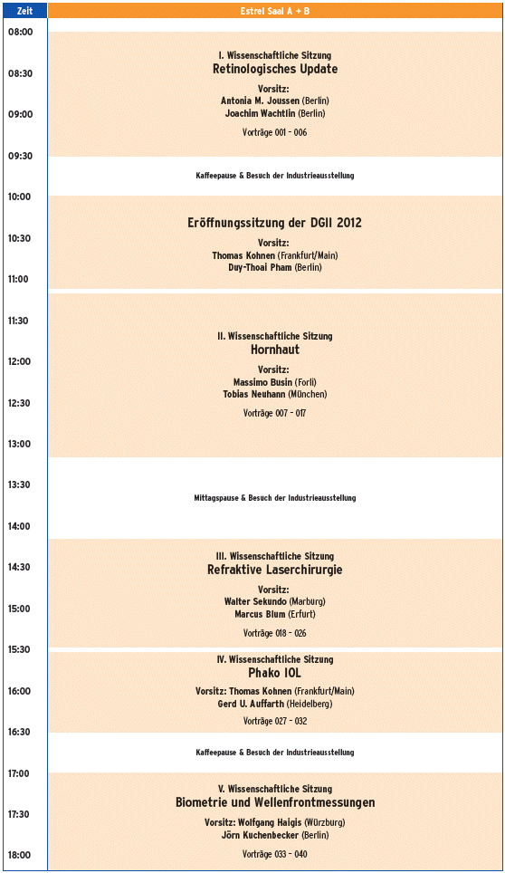 Programm Fr, 9.3.2012