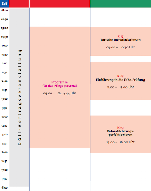 Zeitplan: Samstag